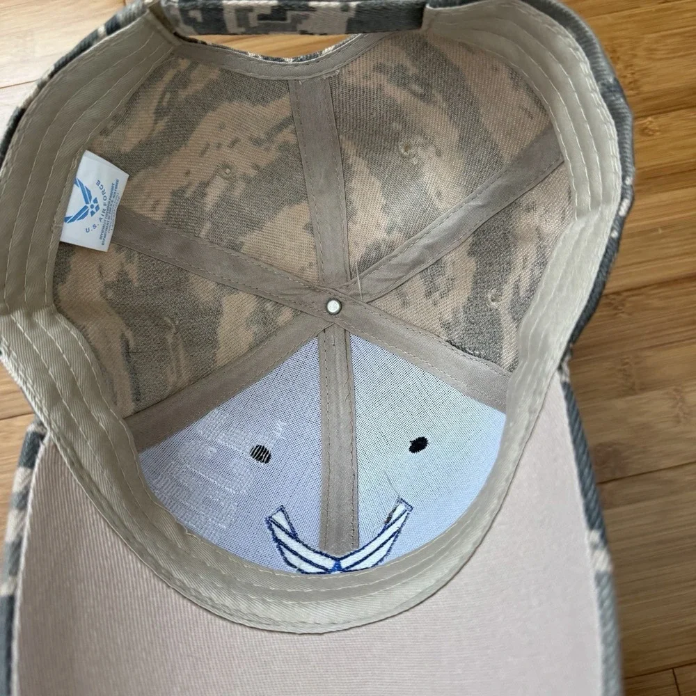 US Air Force Hat Cap USAF Digital Camo Black Snapback‎ Adjustable Military NWT